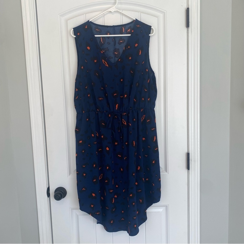 SHEIN Curve Women’s Blue Animal Print Sleeveless Dress Size 3XL